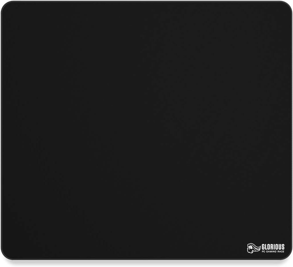 Glorious XL Heavy Gaming Mouse Mat/Pad – 5mm Thick, Stitched Edges, Black Cloth Mousepad | 16″x18″ (G-HXL)