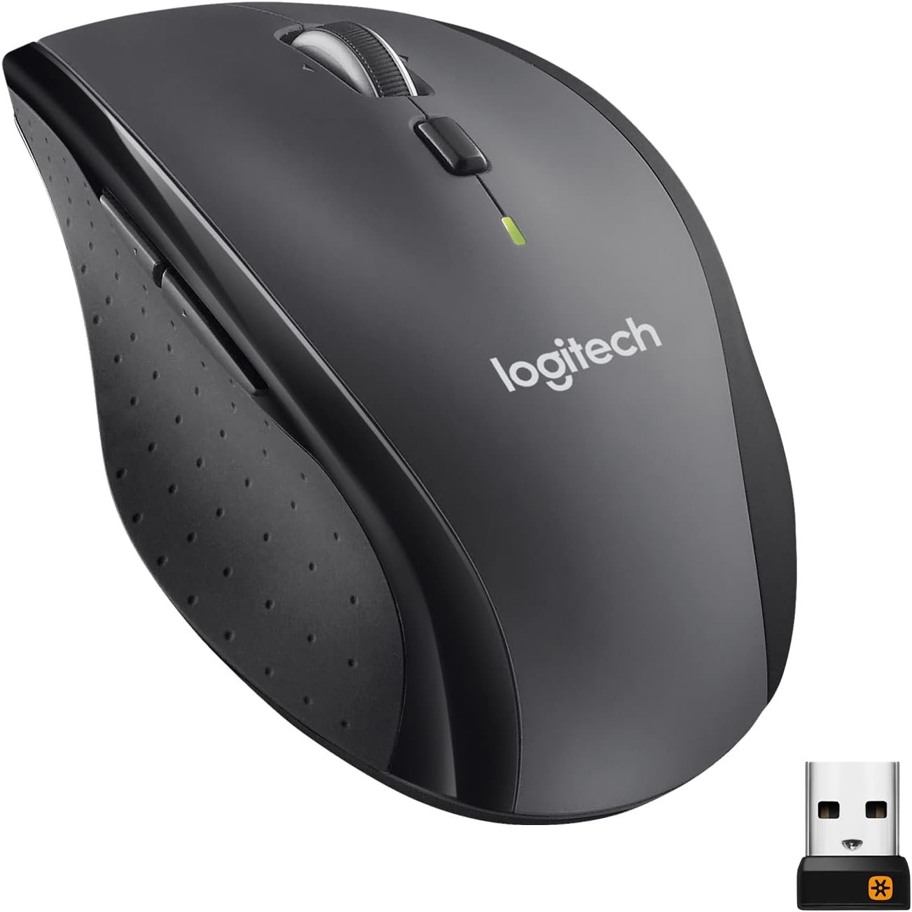 Logitech M705 Marathon Wireless Mouse, Gaming Mouse Wireless, 2.4 GHz USB-A Receiver, 5-Programmable Buttons, 3-Year Battery, PC, Mac, Laptop, Chromebook – Black