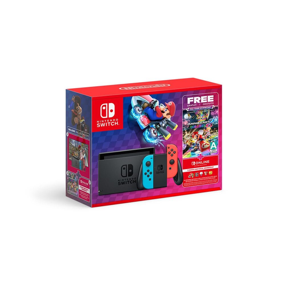 Nintendo Switch Mario Kart 8 Deluxe Bundle (Digital Game + 3 Months Nintendo Switch Online)