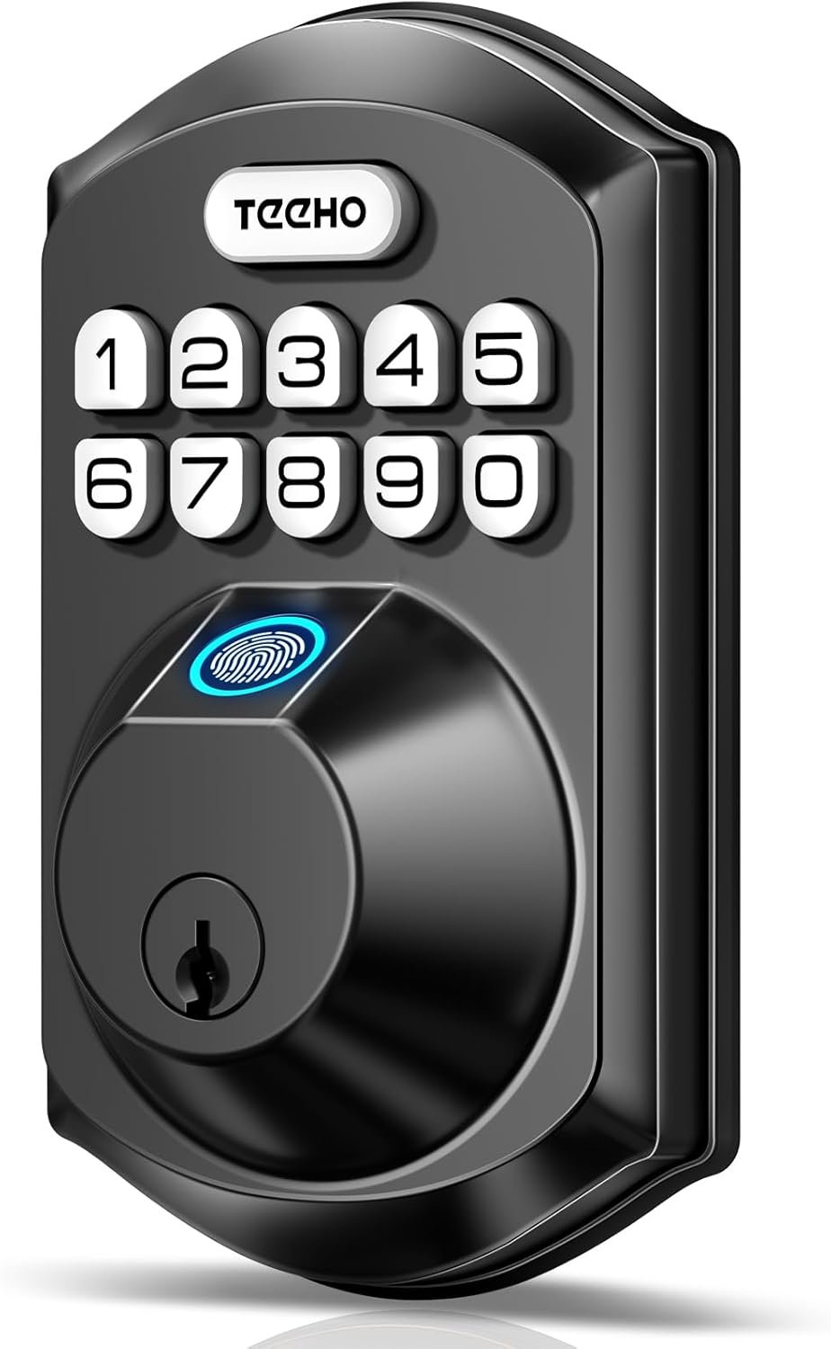 TEEHO TE002 Fingerprint Door Lock – Keyless Entry Door Lock – Electronic Keypad Deadbolt – Smart Locks for Front Door – Auto Lock – Easy Installation – Matte Black