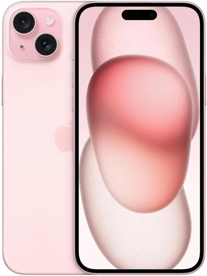 Apple iPhone 15 Plus, 128GB, Pink – Unlocked (Renewed)