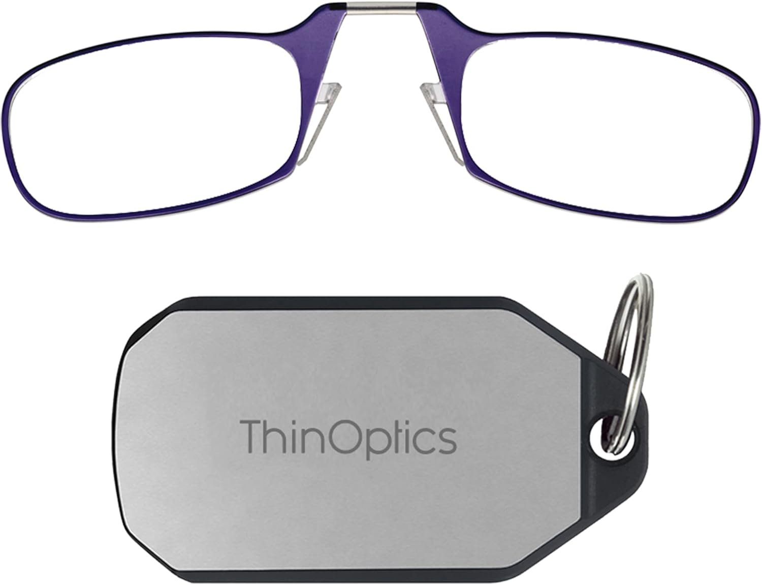 ThinOptics Keychain Case and Readers Rectangular Reading Glasses