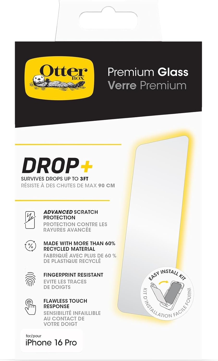 OtterBox iPhone 16 Pro Premium Glass Screen Protector