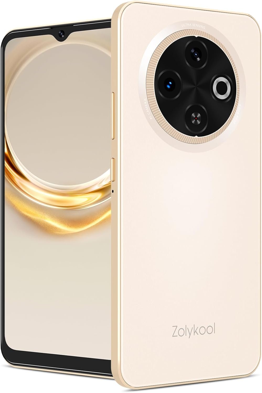 A3 4G Unlocked Android Phones 6.6” HD+ Display Android 12 Smart Phone Octa-Core 6(3+3)+16GB/256 TF Dual SIM Unlocked Cell Phone 13MP Smartphones Unlocked Face ID Cheap (Gold)