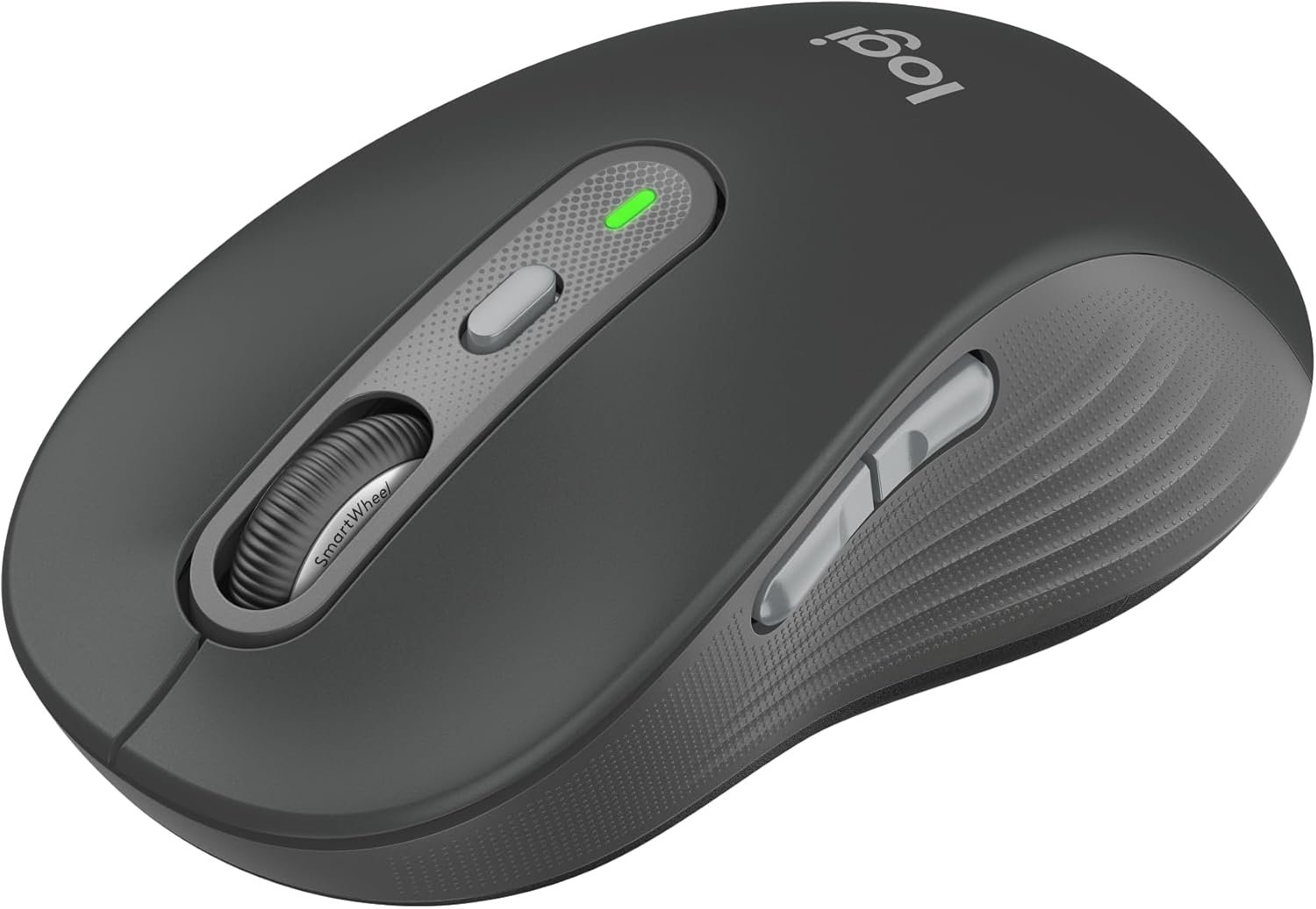 Logitech Signature Plus M750 L Wireless Mouse – for Large Hands, SmartWheel, Bluetooth, Multi Device, 24-Month Battery, Silent Clicks, Customizable Side Buttons, Contoured Shape – Graphite