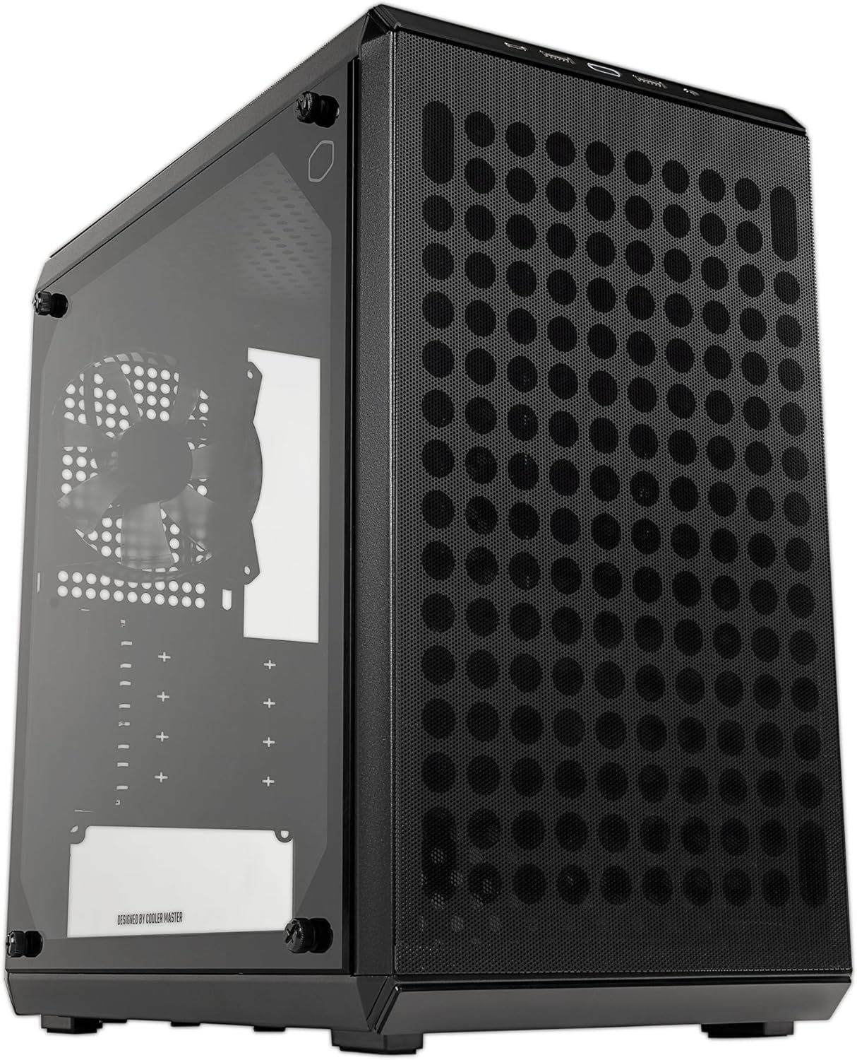 Cooler Master Q300L V2 Micro-ATX Tower, Magnetic Patterned Dust Filter, USB 3.2 Gen 2×2 (20GB), Tempered Glass, CPU Coolers Max 159mm, GPU Max 360mm, Fully Ventilated Airflow (Q300LV2-KGNN-S00)