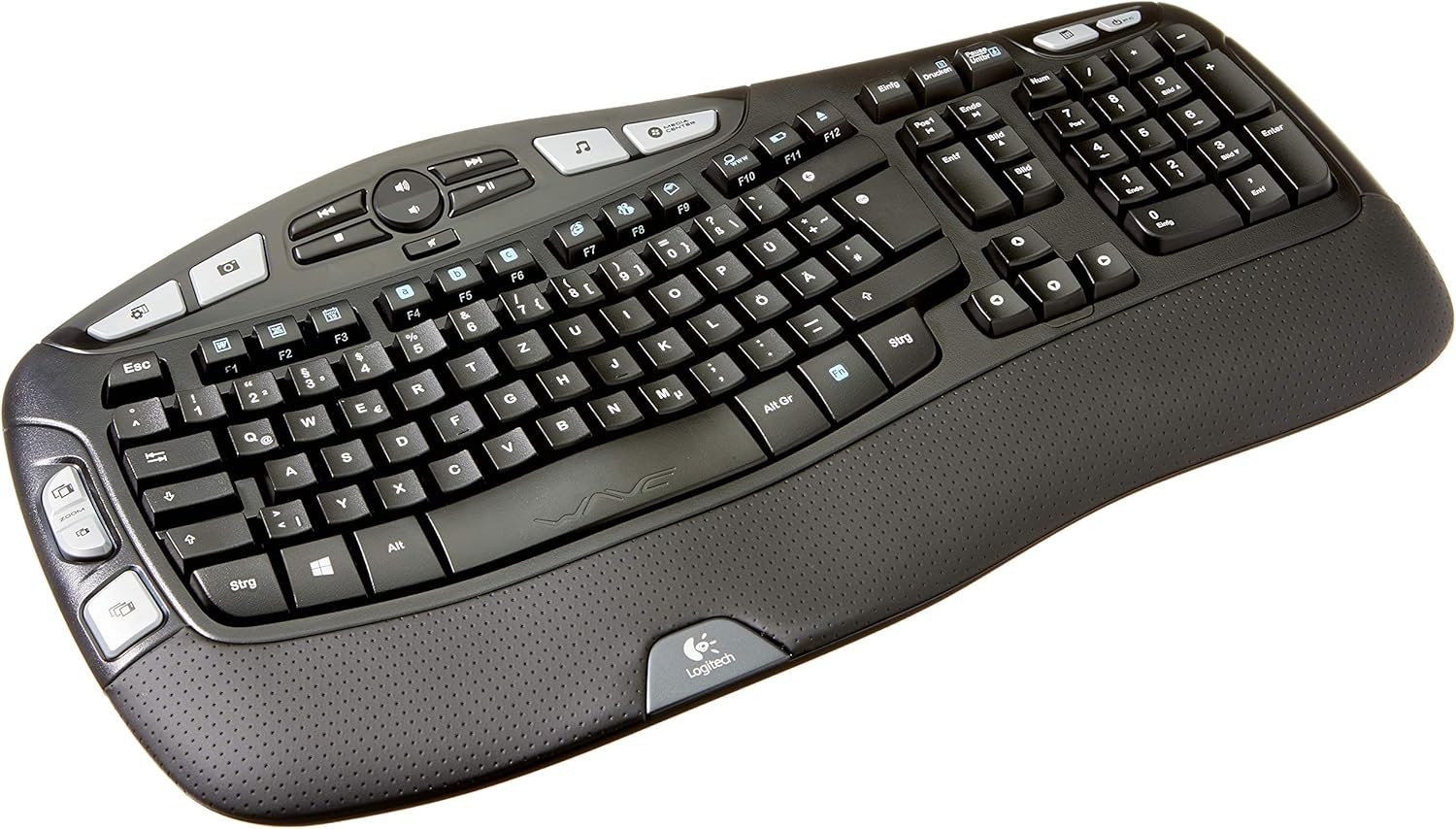 Logitech K350 Keyboard – Wireless Connectivity – RF – Black – USB Interface