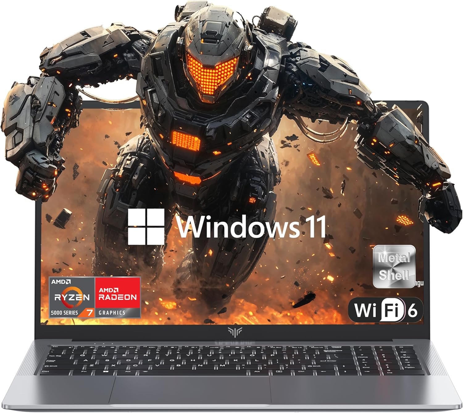 2025 Gaming Laptop, 15.6inch Laptop Computer with AMD Ryzen 7 5700U(8C/16T, Up to 4.3GHz), 16GB RAM 512GB NVMe SSD Windows 11 Laptop, Radeon RX Vega 8 Graphics,WiFi 6