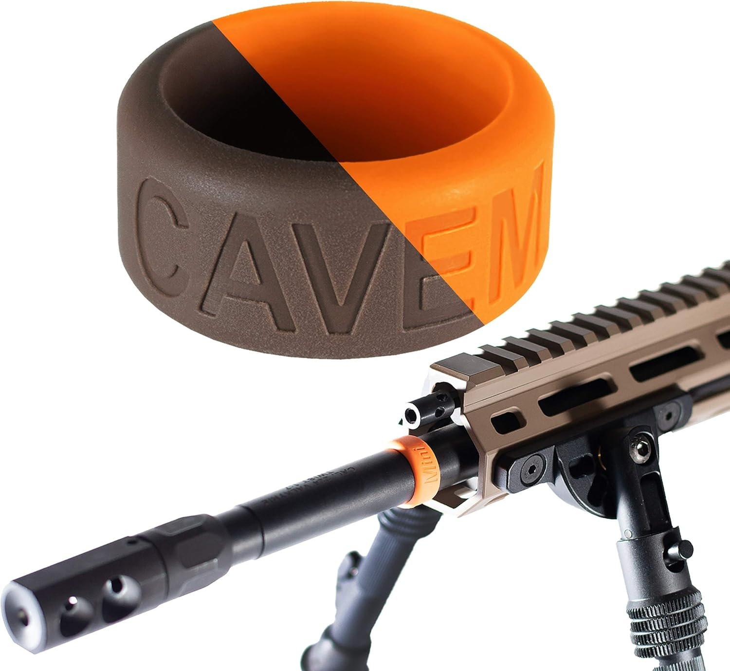 Caveman Flare Mini: Temperature Sensor for Gun Barrels, Changes Color at 130ºF, Made in USA, Fits .675″ to 2″ Barrels, Easy Toolless Install, Improves Shooting Accuracy and Safety