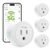 GHome Smart 5G 15A WiFi Smart Plug Compatible with Alexa and Google Home, Outlet Timer Smart Home WiFi Outlet Timer with Remote Control, 5GHz and 2.4GHz Wi-Fi Sockets, ETL FCC Listed, White, 4 Pack
