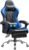 Shahoo Gaming Chair with Footrest and Massage Lumbar Support, Computer Game Chairs Ergonomic Office Seat Height Adjustable with Headrest, Blue