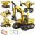 5 in 1 Building Toys STEM Robotics Kits – Remote-Controlled Excavator Engineering Kit for Kids Age 6 7 8 9 10 11 12-14 with 555 Pieces，DIY Educational Science Kits Gift for Boys & Girls